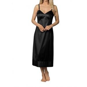 NEW SHADOWLINE LINGERIE adjustable length full slip in black
